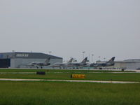 Chicago/rockford International Airport (RFD) - Flight of four L-39 Aircraft departing Runway 19 - by Mark Pasqualino