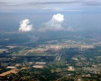 Cincinnati/northern Kentucky International Airport (CVG) - Looking East down Runway 9 in CVG. On downwind for the new Runway 18R. - by Lee Mills