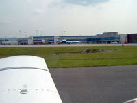 Roanoke Rgnl/woodrum Field Airport (ROA) - Taxiing past the Roanoke terminal on our way to rwy 33. - by Peter Steinmaker