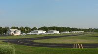 Lincoln Park Airport (N07) - This view from the north gives a panorama of the terminal and aprons at Lincoln Park. - by Daniel L. Berek