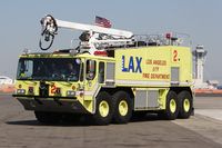 Los Angeles International Airport (LAX) - LAX Fire Engine on patrol. - by Dean Heald