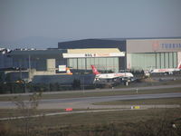 Istanbul Atatürk International Airport, Istanbul Turkey (LTBA) - MNG and Turkish maintenance hangars at Ataturk Airport - by John J. Boling