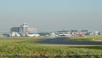 Manchester Airport, Manchester, England United Kingdom (EGCC) - Airport from Viewing Point - by David Burrell