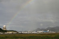 Princess Juliana International Airport, Philipsburg, Sint Maarten Netherlands Antilles (SXM) - Rainbow over SXM - by Wolfgang Zilske