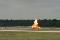 Lakeland Linder Regional Airport (LAL) - pyros during P-51 demo - by Florida Metal