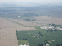 Elliotts Landing Airport (O74) - From 2000' over Mount Victory, OH.  Great place to eat (The Plaza) - by Bob Simmermon