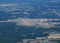 Gladwin Zettel Memorial Airport (GDW) - Looking west from 4000' near Gladwin, MI - by Bob Simmermon