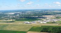 Union County Airport (MRT) - Downwind for 27.  Looking north with Marysville beyond. - by Bob Simmermon