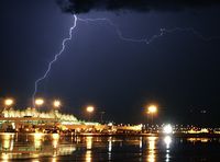 Denver International Airport (DEN) - Nasty thunderstorm just south of airport - by Francisco Undiks