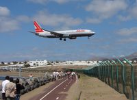 Arrecife Airport (Lanzarote Airport), Arrecife Spain (GCRR) - Lanzarote is a very enthusiast friendly airport with footpaths around at least half of the airfield perimeter - by Terry Fletcher