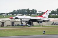 RAF Fairford Airport, Fairford, England United Kingdom (FFD) - Thunderbirds practice at Royal International Air Tattoo 2007 - by Steve Staunton