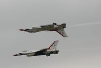 RAF Fairford Airport, Fairford, England United Kingdom (FFD) - Thunderbirds display at Royal International Air Tattoo 2007 - by Steve Staunton