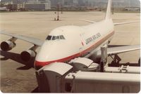 Hong Kong International Airport, Hong Kong Hong Kong (HKG) - JAL B747-146 taxying into gate,HKG Kai Tak airport,Sep.1979 - by metricbolt