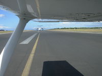 Honolulu International Airport (HNL) - Crossing HNL Rwy04R while a turbo prop holding for us - by COOL LAST SAMURAI