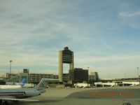 General Edward Lawrence Logan International Airport (BOS) - Control Tower at Boston Logan from concourse B. - by John J. Boling
