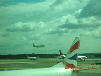 London Gatwick Airport, London, England United Kingdom (EGKK) - Approach end of runway 26 at London Gatwick - by John J. Boling