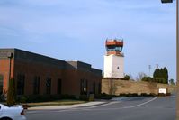 Hickory Regional Airport (HKY) - A view of the FBO (Profile Aviation) and the control tower.  The picture was taken from the parking lot in front of the old terminal building. - by Bradley Bormuth
