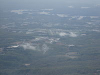 Lee Gilmer Memorial Airport (GVL) - Looking E from 9000' - by Bob Simmermon