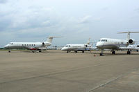 Arlington Municipal Airport (GKY) - Three Lockheed Martin jets on the ramp  - by Zane Adams