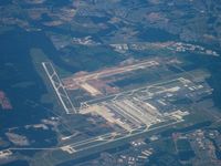 Washington Dulles International Airport (IAD) - Dulles from FL300, new runway taking shape - by Tom Cooke