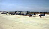 Point Mugu Nas (naval Base Ventura Co) Airport (NTD) - QF-4 line at Point Mugu - by J.G. Handelman