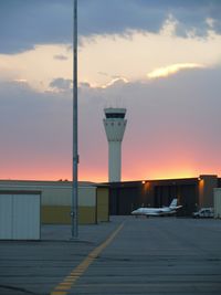 Centennial Airport (APA) - Tower and the sunset... - by Victor Agababov