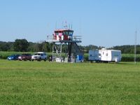 Fond Du Lac County Airport (FLD) - Temporary control tower during Airventure 2008 (Oshkosh). - by Bob Simmermon