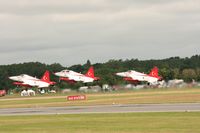 RAF Fairford Airport, Fairford, England United Kingdom (EGVA) - Taken at the Royal International Air Tattoo 2008 during arrivals and departures (show days cancelled due to bad weather) - by Steve Staunton
