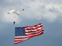 Wittman Regional Airport (OSH) - EAA 2008 AirVenture Para-Flag Drop - by Doug Robertson