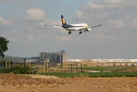 Brussels Airport, Brussels / Zaventem   Belgium (EBBR) - flight 9W225 (A330-203 - VT-JWF) is descending to rwy 02 - by Daniel Vanderauwera