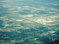 General Mitchell International Airport (MKE) - General Mitchell Int'l Milwaukee, WI. looking southwest from 9,500' MSL in N2111Q - by Doug Robertson