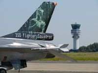 Melsbroek Air Base - Belgian Air Component F-16 'Matrix' with EMBM/EBBR tower in the background - by Alex Smit