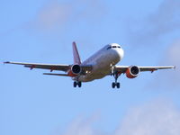 London Stansted Airport, London, England United Kingdom (EGSS) - Easyjet A319 on finals to Stansted - by chris hall
