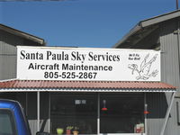Santa Paula Airport (SZP) - Santa Paula Sky Services-New Sign - by Doug Robertson
