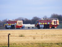 Manchester Airport, Manchester, England United Kingdom (EGCC) - Fire Trucks at Manchester Airport - by Chris Hall