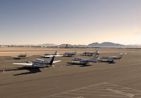 North Las Vegas Airport (VGT) - VGT Main Ramp looking northeast - by Geoff Smith