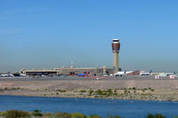 Phoenix Sky Harbor International Airport (PHX) - View of PHX looking north from 40th Street - by John Meneely