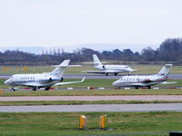 Manchester Airport, Manchester, England United Kingdom (EGCC) - busy day at Manchester for bizjets due to the Manchester United v Inter Milan football match - by Chris Hall