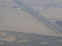 Port-o-john Airport (2OH8) - Looking west from 3500' over I-71 - by Bob Simmermon