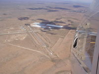 Marfa Municipal Airport (MRF) - aerial view of Marfa Municipal Airport before runway resurfacing. - by unknown