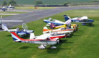 Wolverhampton Airport, Wolverhampton, England United Kingdom (EGBO) - Visitors at the Easter Wings and Wheels Charity fly in at Halfpenny Green - by Chris Hall