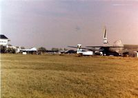 London Southend Airport, Southend-on-Sea, England United Kingdom (EGMC) - View across the maintenance area at Southend 1979 - by GeoffW