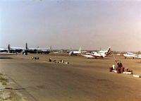 London Southend Airport, Southend-on-Sea, England United Kingdom (EGMC) - View across the apron at Southend 1979 - by GeoffW