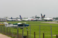 London Southend Airport - Overview of the storage area at Southend in May 2008. - by Andrew Simpson