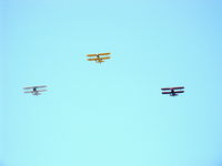 Santa Paula Airport (SZP) - Three Boeing Stearmans in Tribute Formation N65124, N69765, N59031 - by Doug Robertson