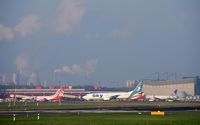 Tegel International Airport (closing in 2011), Berlin Germany (EDDT) - Saturday morning at 7 o´clock, the homebasers, a B 737 from Turkey and a B 767 from the United States - by Holger Zengler