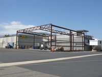 Santa Paula Airport (SZP) - New large hangar with electrical and plumbing under construction.  - by Doug Robertson