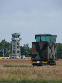 Volkel Airbase Airport, Uden Netherlands (EHVK) - Tower in the back and for the 2009 airshow a mobile tower in the front  - by Alex Smit