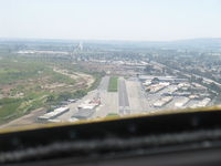 Santa Paula Airport (SZP) - On final for Rwy 22 in N406L - by Doug Robertson