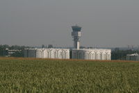 Brussels Airport, Brussels / Zaventem   Belgium (EBBR) - Tank farm and Control Tower - by Daniel Vanderauwera
